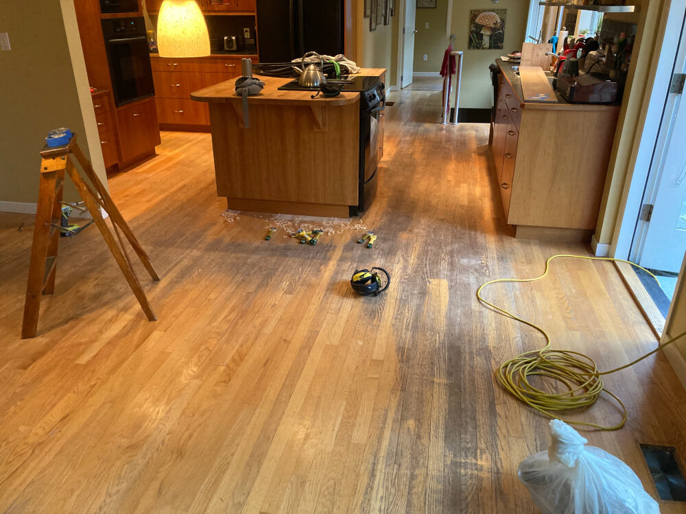 damaged hardwood floor