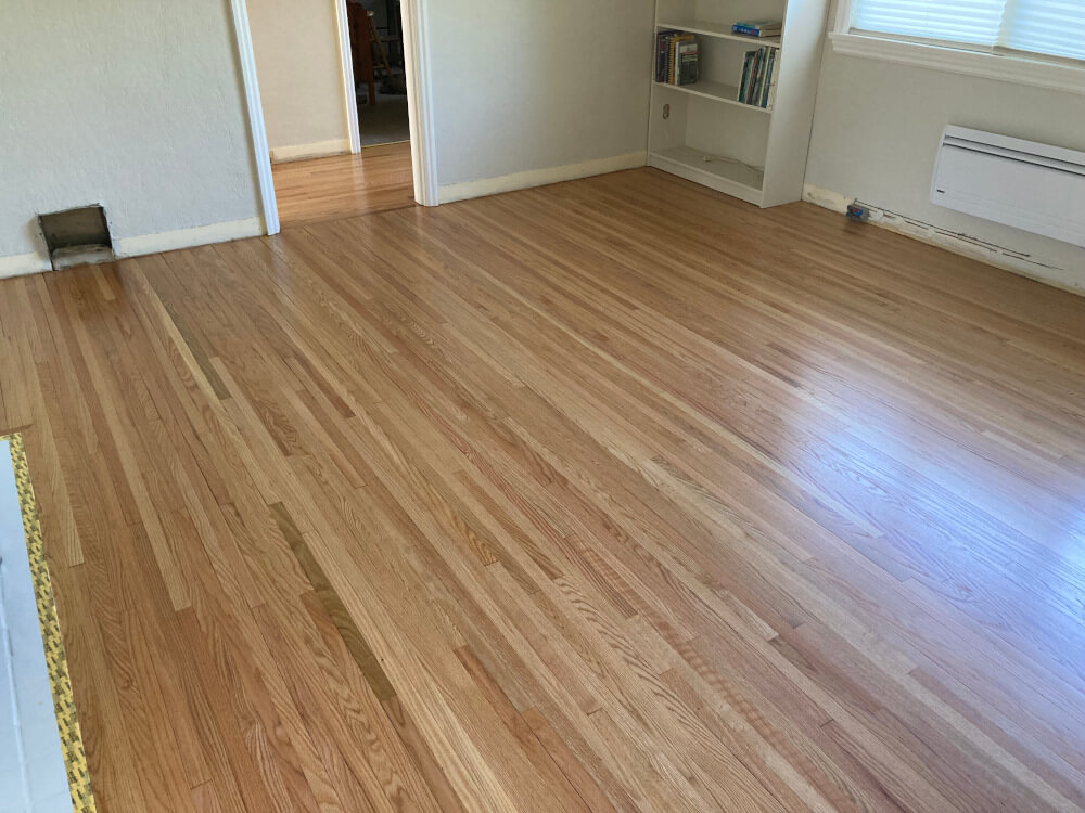 floor with water based finish