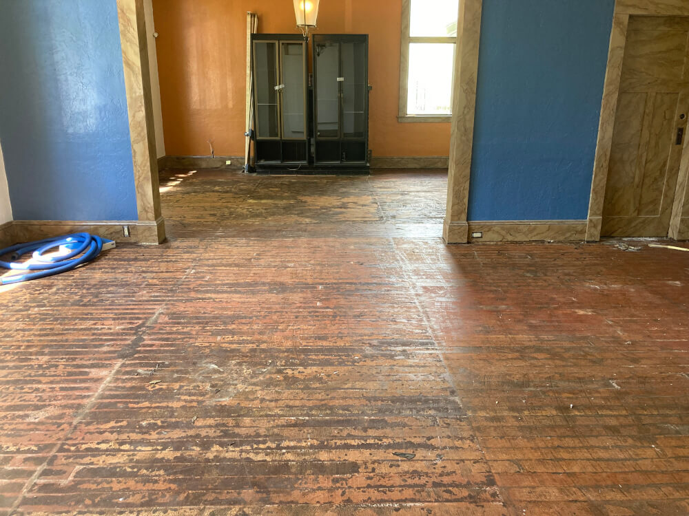 hardwood floor damage