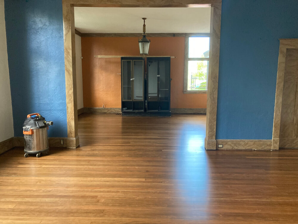 repaired hardwood floor